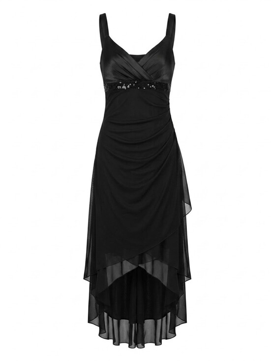 Ruby Rox Dresses & Skirts - Ruby Rox Vintage 90s Y2k Black Ruched High Low Cocktail Dress Small